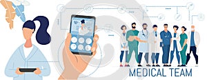 Patient Using Mobile App for Online Diagnostics
