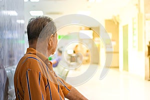 Patient waiting a doctor in hospital