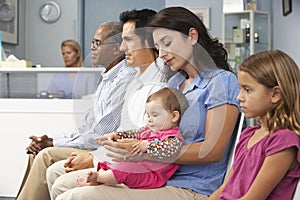 Patients In Doctors Waiting Room