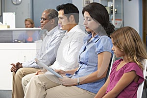 Patients In Doctors Waiting Room