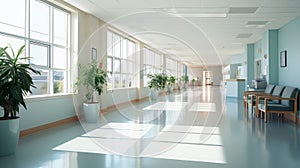 patients hallway hospital building