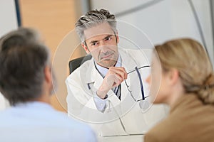 Patients meeting doctor for a medical advice