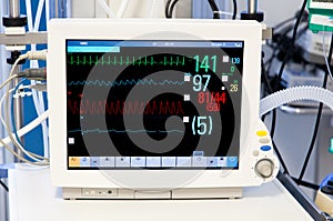 Patients Monitor in Intensive Care Unit photo