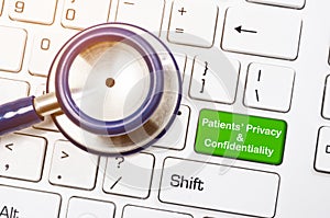 Patients` privacy and confidentiality concept.