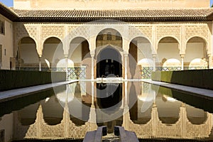 Patio of Arrayanes of Alhambra, Granada, Spain photo