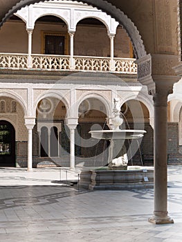 Patio of Casa de Pilatos, Seville photo