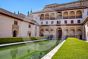 Patio de Camares in the Alhambra of Granada