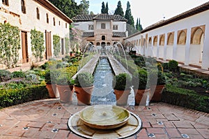 Patio de la Acequia of the Generalife, Granada photo