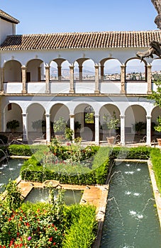 Patio de la Acequia La Alhambra, Granada, Spain