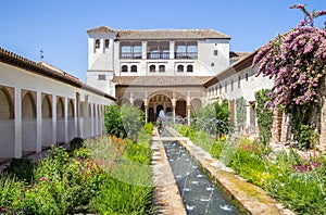 Patio de la Acequia La Alhambra, Granada, Spain