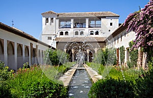 Patio de la Acequia La Alhambra, Granada, Spain