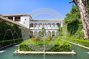 Patio de la Acequia La Alhambra, Granada, Spain