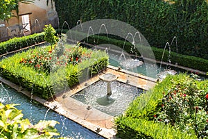 Patio de la Acequia La Alhambra, Granada, Spain