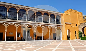 Patio de la Monteria, Alcazar Royal in Seville, Spain photo