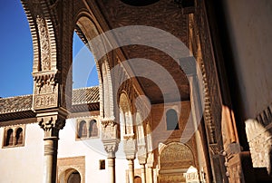 Patio de los Arrayanes, Alhambra palace in Granada, Spain