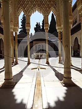 Patio de los Leones in Alhambra. Granada, Spain. photo