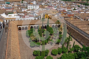 Patio de los Naranjos Courtyard of Mosque-Cathedral of Cordoba Aerial view - Cordoba, Spain photo