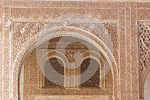 Patio del cuarto dorado inside of Alhambra palace in Granada, Spain photo