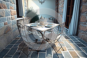 patio with dining table and chairs, perfect for alfresco meals