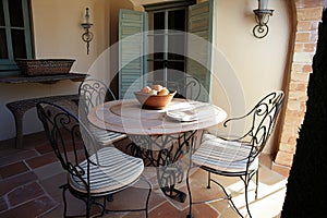 patio with dining table and chairs, perfect for alfresco meals
