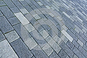 Patio Floor Or Pavement Made From Concrete Brick Bloks Background