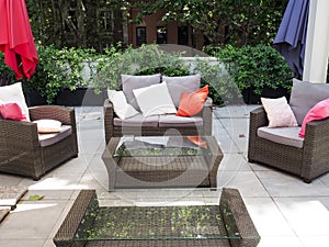 Patio garden furniture in Rome