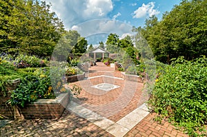 Patio Gardens area at the Chicago Botanic Garden, Glencoe, USA photo