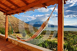 Patio with hammock in Ecuador