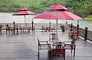 Patio by the lakeside