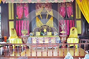 The patio of Malay Traditional house photo