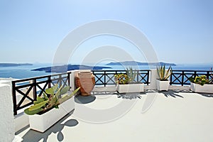 Patio overlooking Aegean Sea