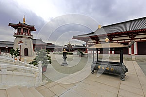 Patio of putuoshan buddha college, adobe rgb