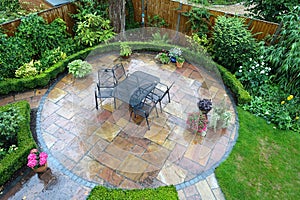 Patio in the rain