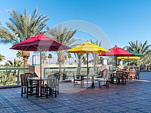 Patio seating, El Paseo Drive