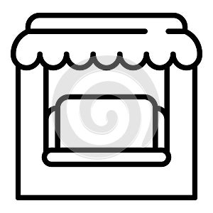 Patio swing icon outline vector. Garden furniture