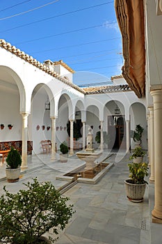 The Patio of the Tourist Villa of Zagrilla Village near the town of Priego de Cordoba, Spain photo
