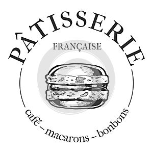 Patisserie cafe vintage label