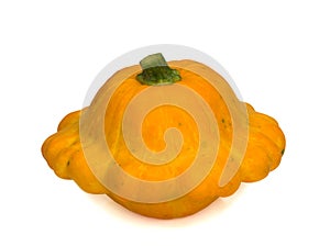 Patisson squash closeup isolated on white background