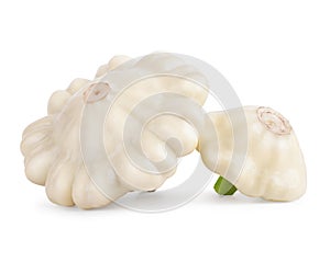 Patisson squash isolated on white