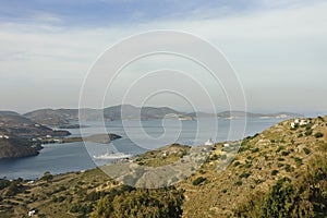 Patmos island scenic view photo