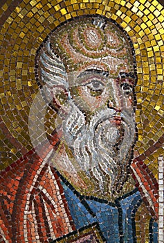 Patmos, Mosaic portrait of Saint John the Evangelist photo