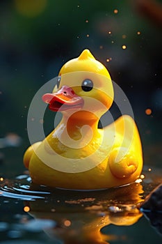Pato assado com pimenta e lim?o em um ambiente festivo e iluminado, animais, lim?o photo