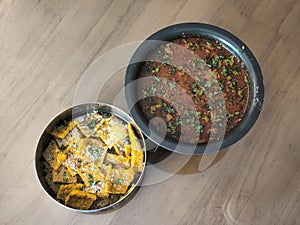 Patodi Rassa Bhaji or patwadi Sabji, a popular Maharashtrian spicy recipe