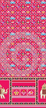 patola pattern bandhani pattern multicolour design photo