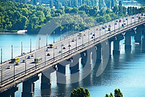 Paton bridge. Kyiv, Ukraine