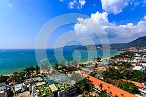 Patong panorama with sea at Phuket, Thailand