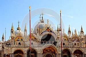 Saint Mark`s Cathedra in St. Mark's square - Venice, Italy.