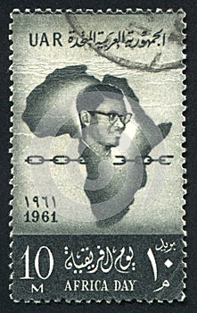 Patrice Lumumba and map