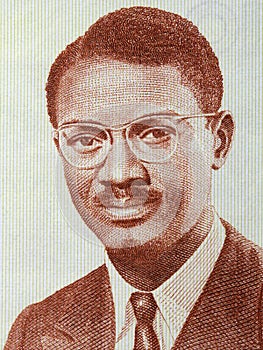 Patrice Lumumba a portrait from Guinean money photo