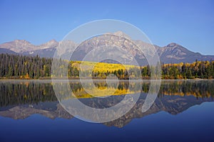 Patricia Lake in Jasper national Park in autumn season